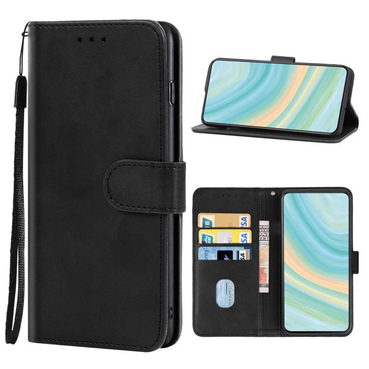 Leather Phone Case For ZTE Axon 20 4G 5G A20 A2121(Black)