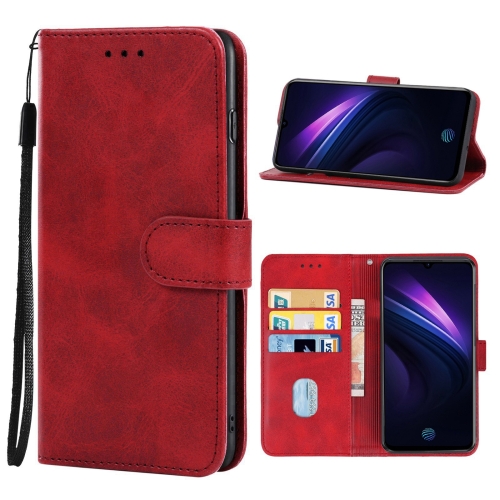 

Leather Phone Case For vivo iQOO Neo 855/Z5/Y7s/S1 Foreign Version/V17 Neo EU Version/Z1X India Version(Red)