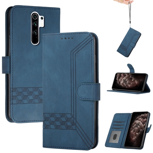 

For Xiaomi Redmi 9 Cubic Skin Feel Flip Leather Phone Case(RoyalBlue)