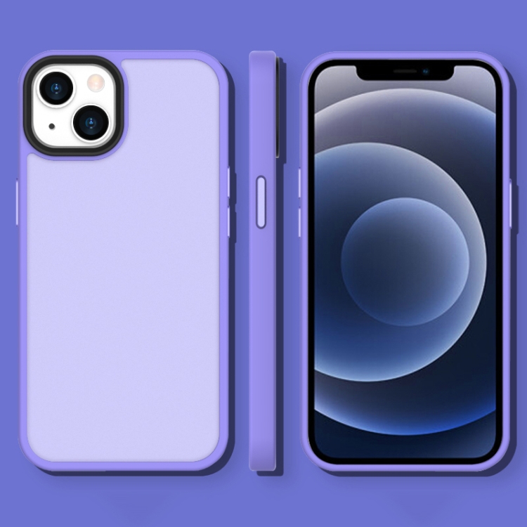 

Translucent Frosted Shockproof Phone Case For iPhone 13 Pro(Light Purple)