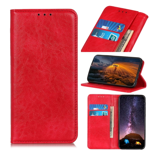 

For Samsung Galaxy A03 164mm Global Version Magnetic Crazy Horse Texture Horizontal Flip Leather Phone Case(Red)