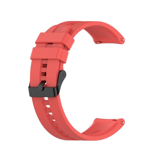 

For Huawei Watch GT 3 46mm/GT Runner 22mm Silicone Black Buckle Watch Band(Red)