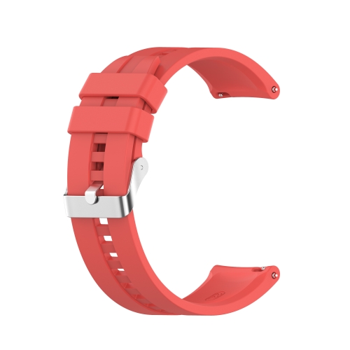 

For Huawei Watch GT 3 42mm 20mm Silicone Silver Buckle Watch Band(Red)