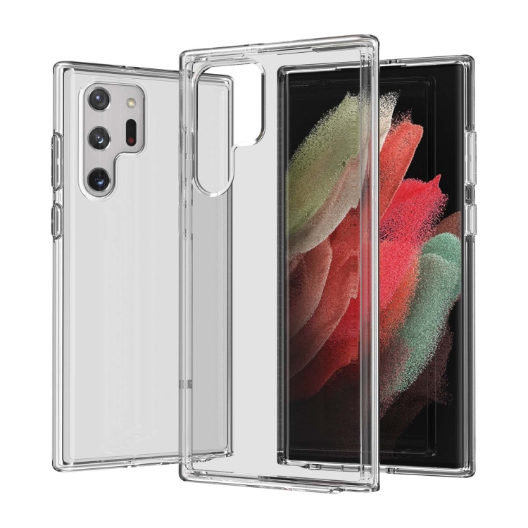 

For Samsung Galaxy S22 Ultra 5G Shockproof Terminator Style Transparent Protective Phone Case(Transparent)