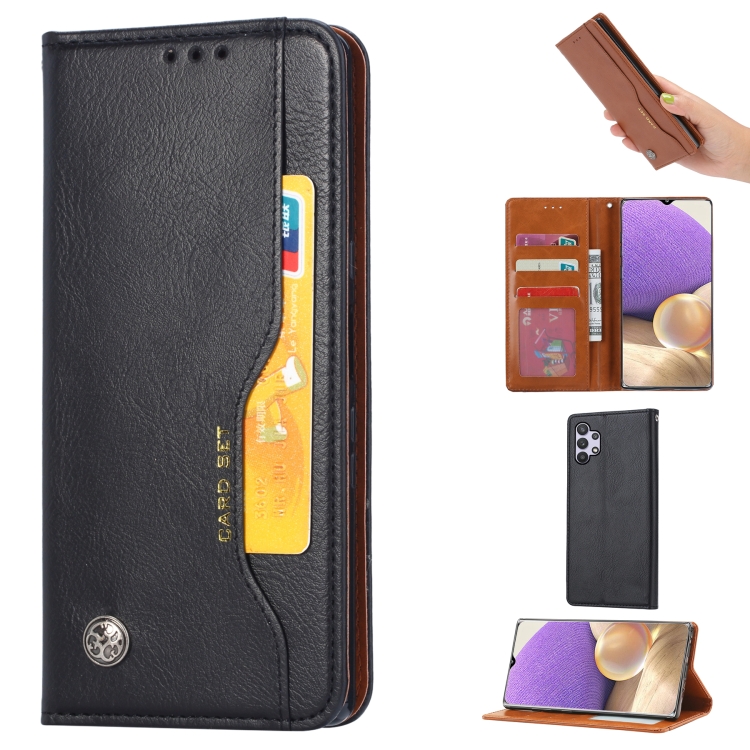 

For Samsung Galaxy A53 5G Knead Skin Texture Leather Phone Case(Black)