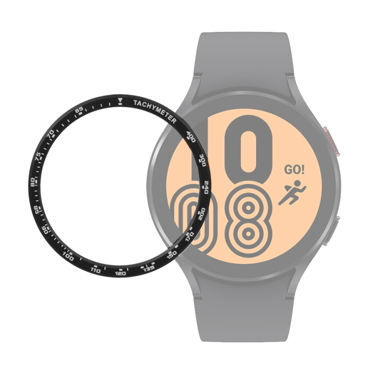 

For Samsung Galaxy Watch4 44mm Smart Watch Steel Bezel Ring(Black)