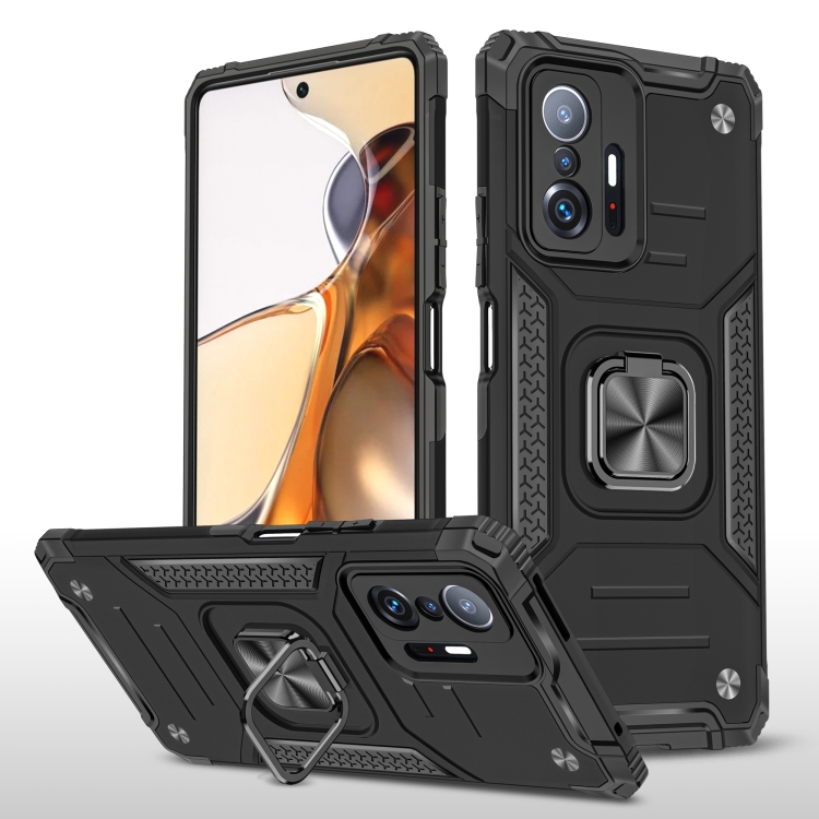 

For Xiaomi 11T Magnetic Armor TPU + PC Phone Case(Black)