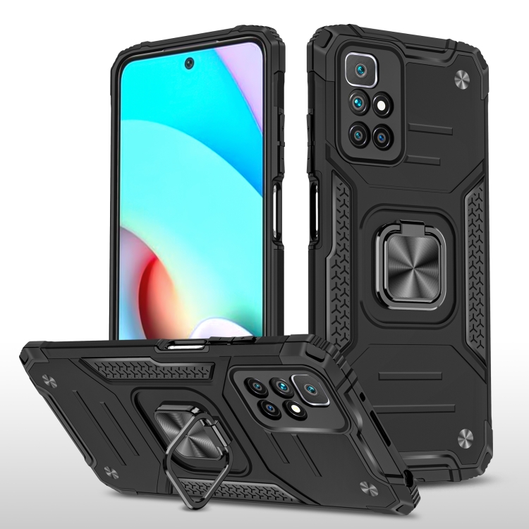 

For Xiaomi Redmi 10 Magnetic Armor TPU + PC Phone Case(Black)