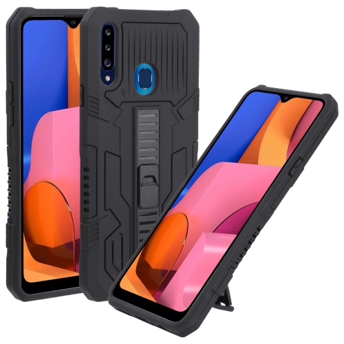 

For Samsung Galaxy A20s All Inclusive Double-color TPU + PC Phone Case(Black)