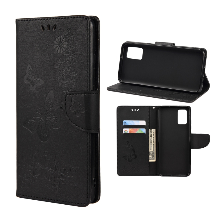 

For Xiaomi Redmi Note 11 5G Butterfly Embossed Horizontal Flip Leather Phone Case with Card Slot & Holder(Black)
