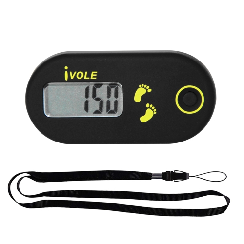 

HK-313 Mini Single Function 3D Electronic Pedometer with Lanyard(Black)