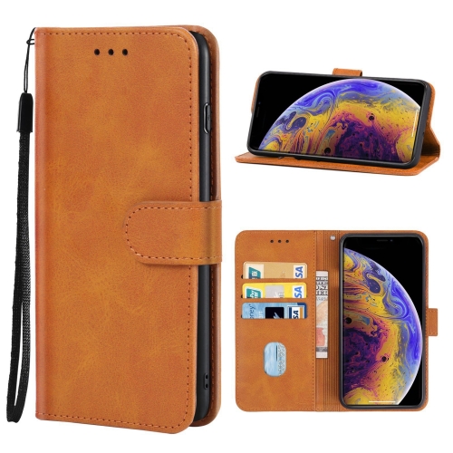 

For iPhone X / XS Leather Phone Case(Brown)