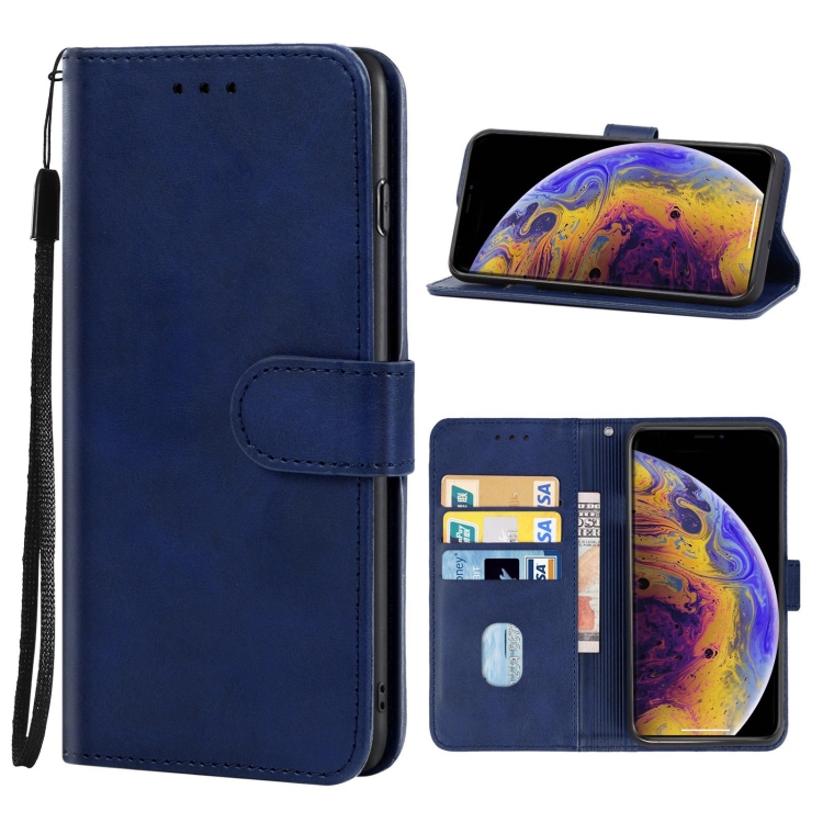 

For iPhone X / XS Leather Phone Case(Blue)