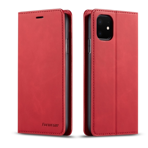 

For iPhone 11 Forwenw Dream Series Oil Edge Strong Magnetism Horizontal Flip Leather Case with Holder & Card Slots & Wallet & Photo Frame(Red)