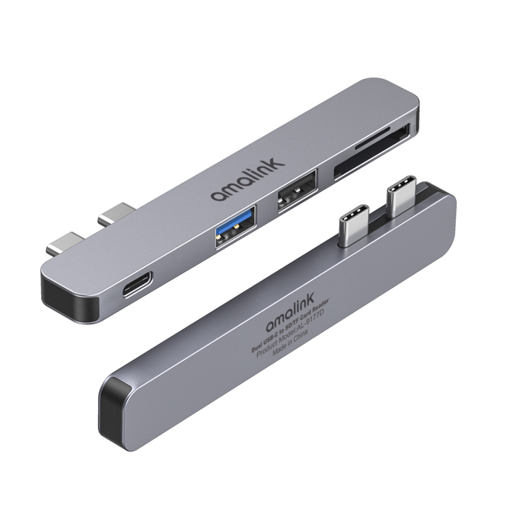

amalink 9177D Dual Type-C / USB-C to SD/TF Card Reader(Grey)