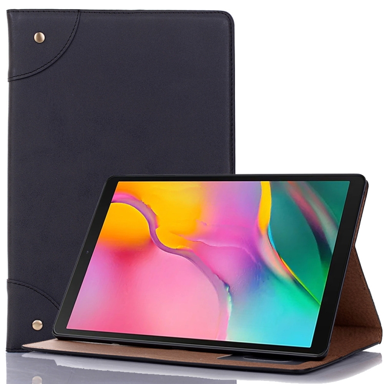 

For Samsung Galaxy Tab A7 T500 Retro Leather Tablet Case(Black)