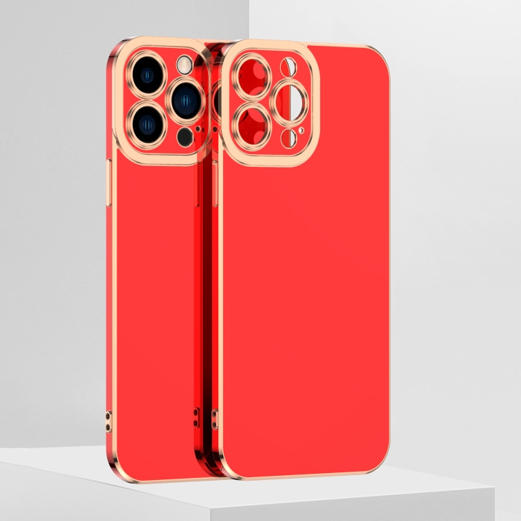 

6D Electroplated TPU Phone Case For iPhone 11 Pro(Red)