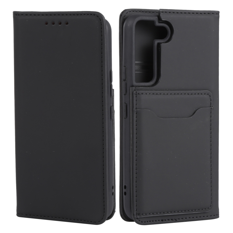 

For Samsung Galaxy S22 5G Strong Magnetism Liquid Feel Horizontal Flip Leather Phone Case(Black)