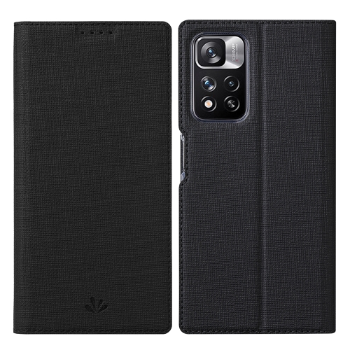 For Xiaomi Redmi Note 11 Pro ViLi DMX Series Shockproof Magnetic Flip Leather Phone Case(Black)