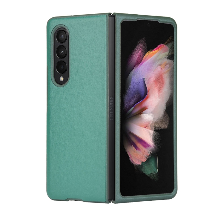 

For Samsung Galaxy Z Fold3 5G Plain Texture Phone Case(Green)