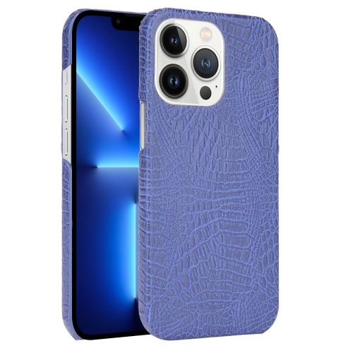 

Crocodile PU + PC Phone Case For iPhone 13 Pro(Blue)