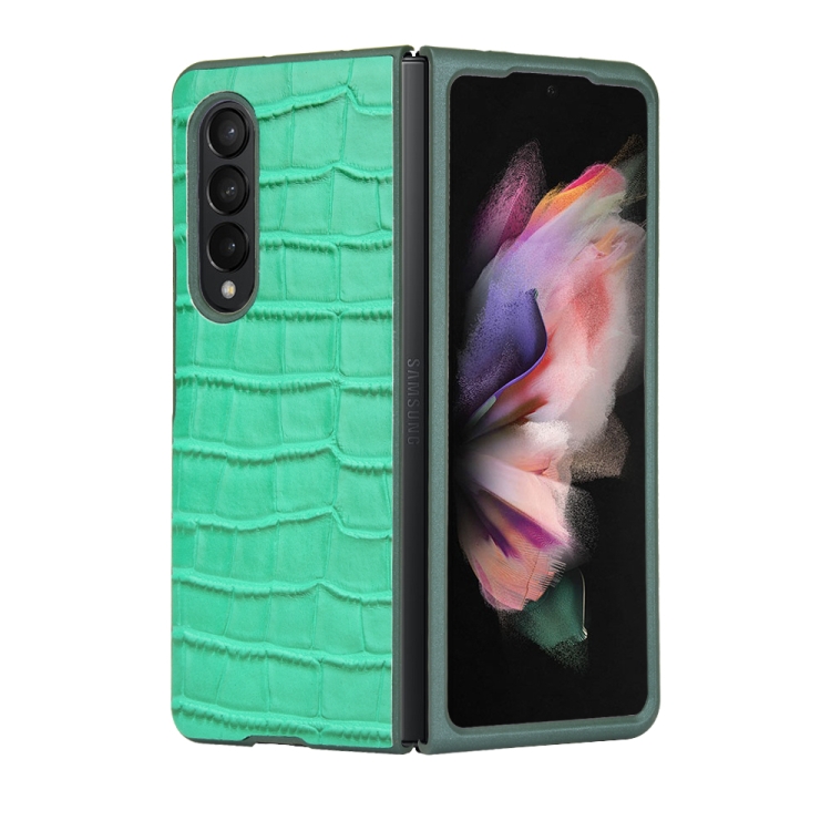 

For Samsung Galaxy Z Fold3 5G Bamboo Texture Phone Case(Green)