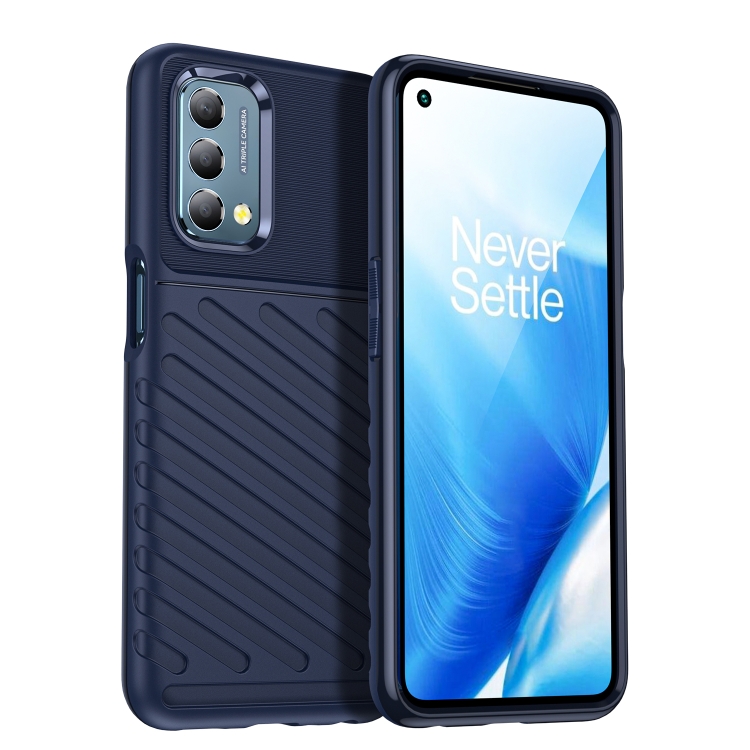 

For OnePlus Nord N200 5G Thunderbolt Shockproof TPU Soft Case(Blue)
