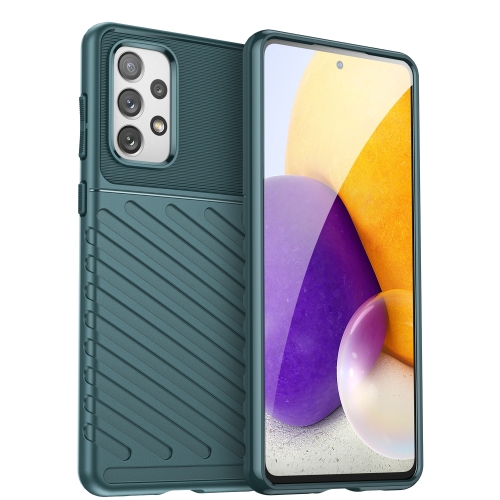 

For Samsung Galaxy A73 5G Thunderbolt Shockproof TPU Soft Case(Green)