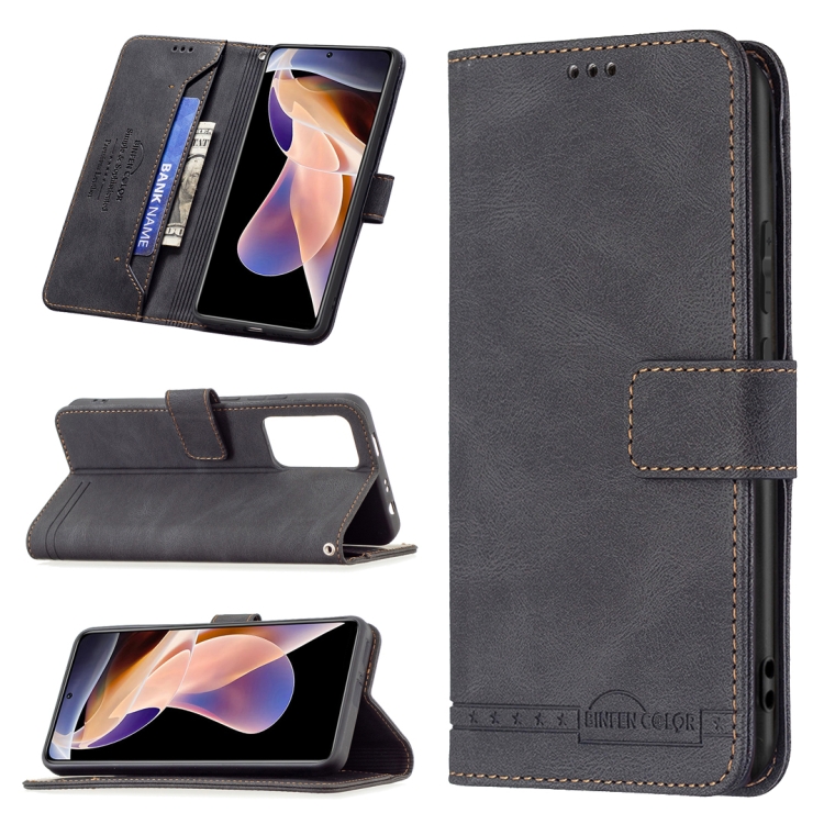 

For Xiaomi Redmi Note 11 Pro / 11 Pro+ Magnetic Clasp RFID Blocking Anti-Theft Leather Case(Black)