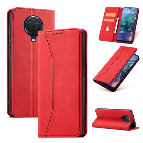 

For Nokia G10 / G20 Magnetic Dual-fold Leather Phone Case(Red)