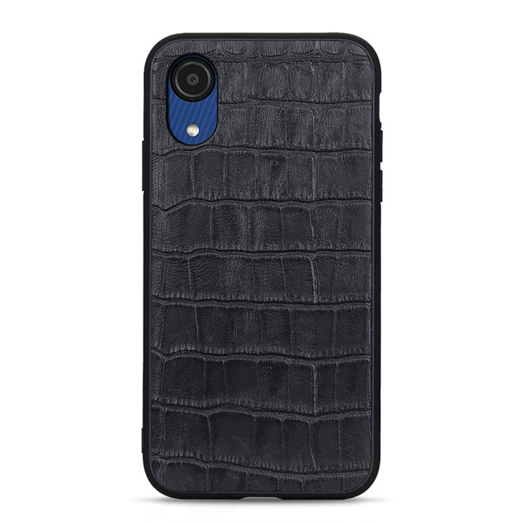 

For Samsung Galaxy A03 Core Crocodile Texture Leather Phone Case(Black)