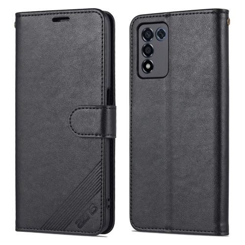 

For OPPO K9s / Realme Q3s AZNS Sheepskin Texture Flip Leather Phone Case(Black)