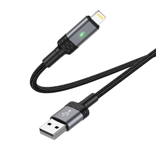 

Borofone BU30 1.2m 2.4A USB to 8 Pin Smart Power-off Charging Data Cable(Black)