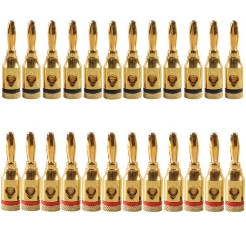 

A6522 32 in 1 Car Gold-plated Red and Black 4mm Banana Head Audio Plug