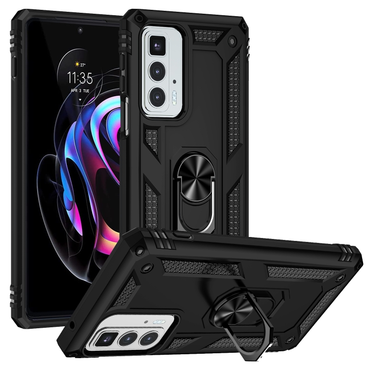 

For Motorola Edge 20 Pro Shockproof TPU + PC Phone Case(Black)