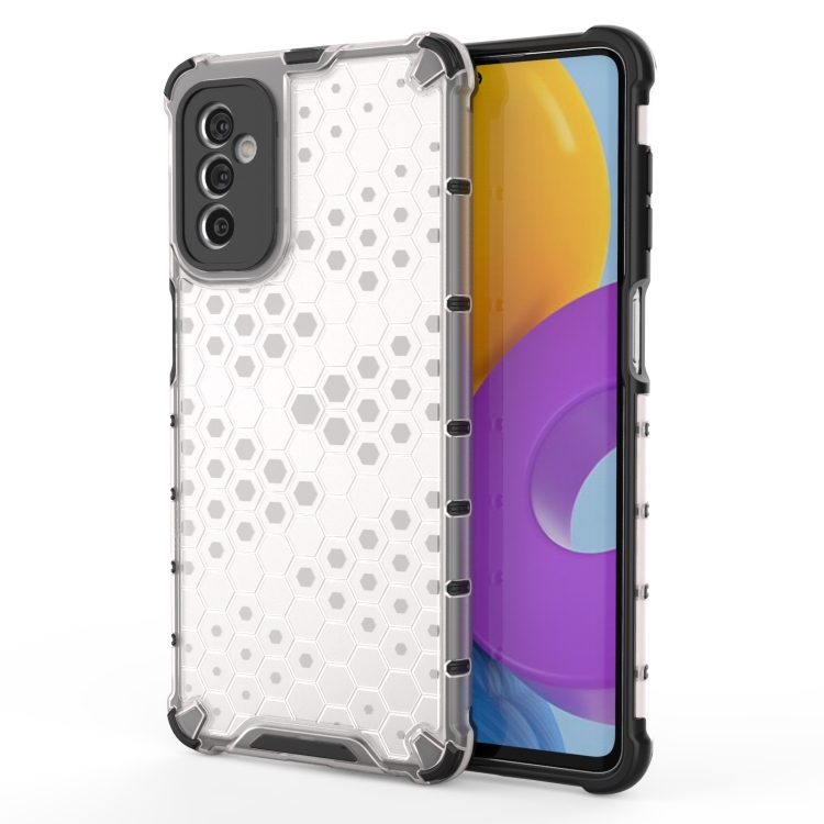 

For Samsung Galaxy M52 5G Honeycomb PC + TPU Phone Case(White)