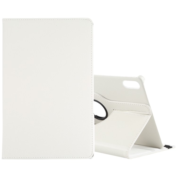 

For Lenovo Tab P12 Pro 12.6 Litchi Texture Solid Color Leather Tablet Case(White)