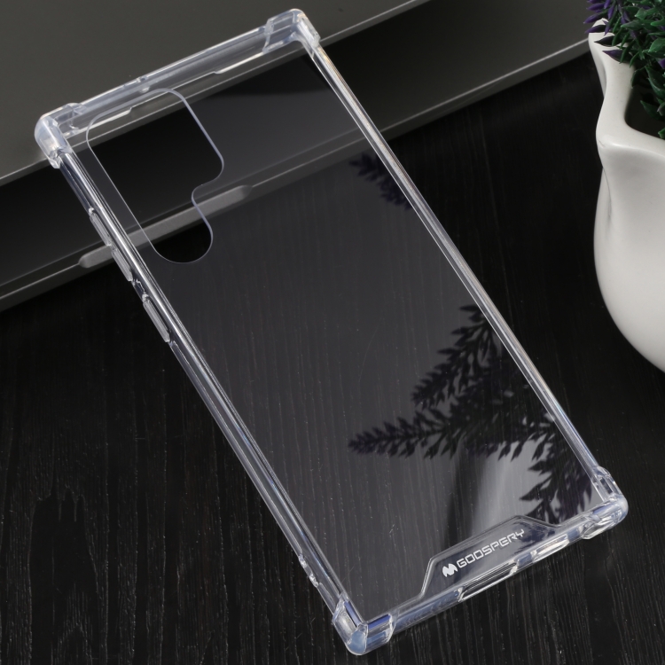 

For Samsung Galaxy S22 Ultra 5G GOOSPERY SUPER Protect Four Corners TPU Phone Case(Transparent)
