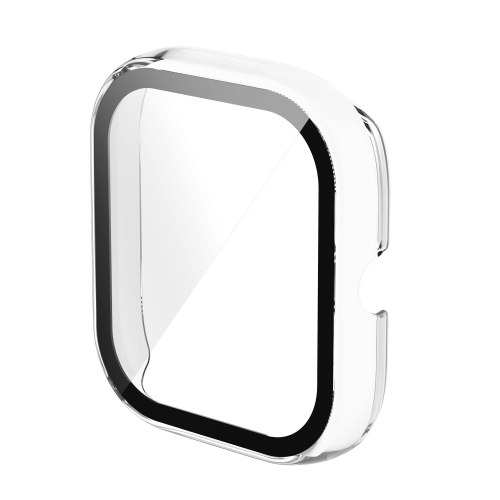 

For Amazfit GTS 2 mini PC + Tempered Glass Watch Protective Case(Transparent White)