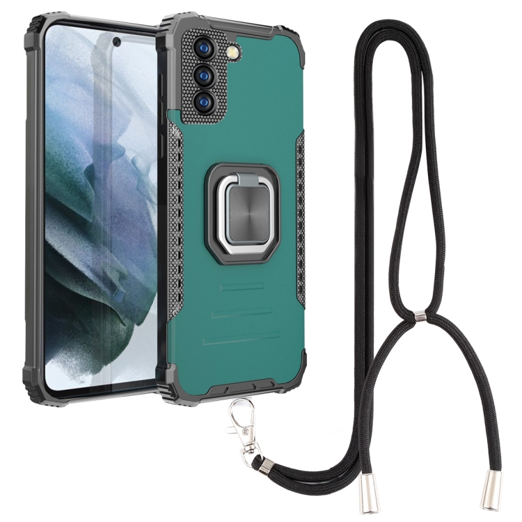 

For Xiaomi Mi 11i 5G / Mi 11X / Poco F3 Aluminum Alloy + TPU Phone Case with Lanyard(Green)