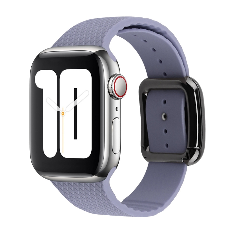 Black Buckle Silicone Watch Band For 