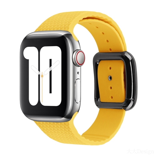 现代风黑扣硅胶表带适用于apple Watch Ultra 49mm Series 8 7 45mm