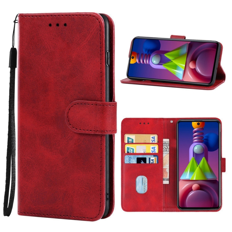 

Leather Phone Case For Samsung Galaxy M51 EU Version(Red)
