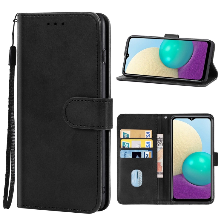 

Leather Phone Case For Samsung Galaxy A02 / M02(Black)
