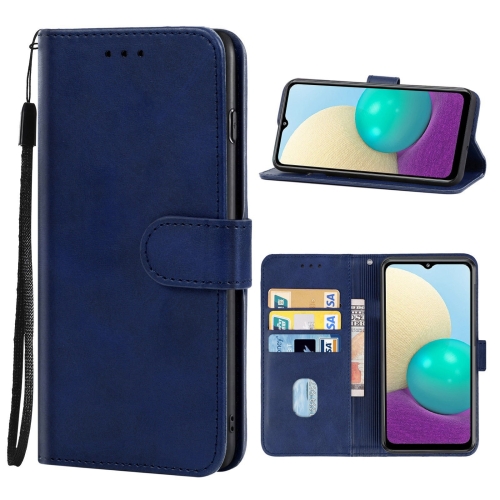 

Leather Phone Case For Samsung Galaxy A02 / M02(Blue)