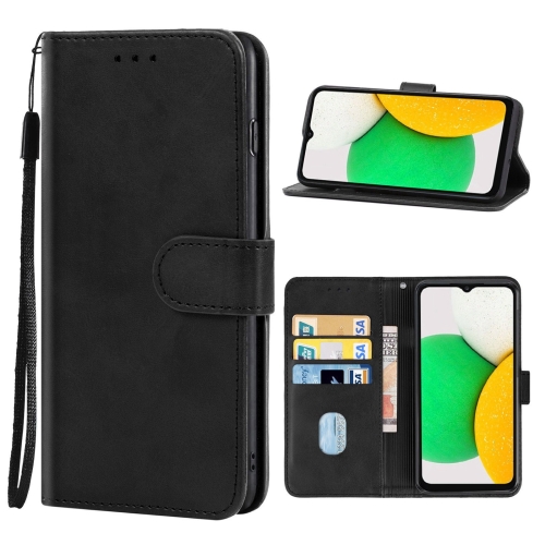 

Leather Phone Case For Samsung Galaxy A03 164.27mm Version(Black)