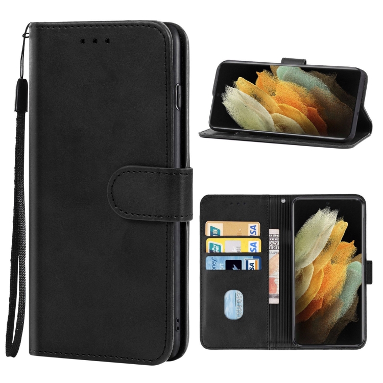 

Leather Phone Case For Samsung Galaxy S22 Ultra 5G(Black)