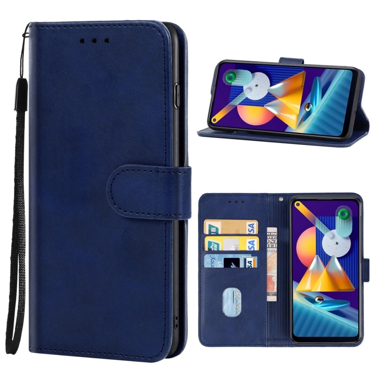 

Leather Phone Case For Samsung Galaxy M11(Blue)