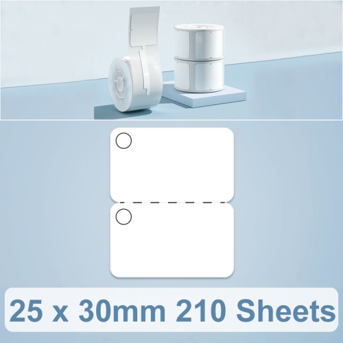 

25 x 30mm 210 Sheets Thermal Printing Label Paper For NiiMbot D101 / D11(White with Hole)