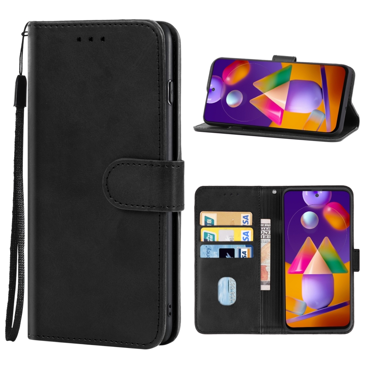 

Leather Phone Case For Samsung Galaxy M31s(Black)